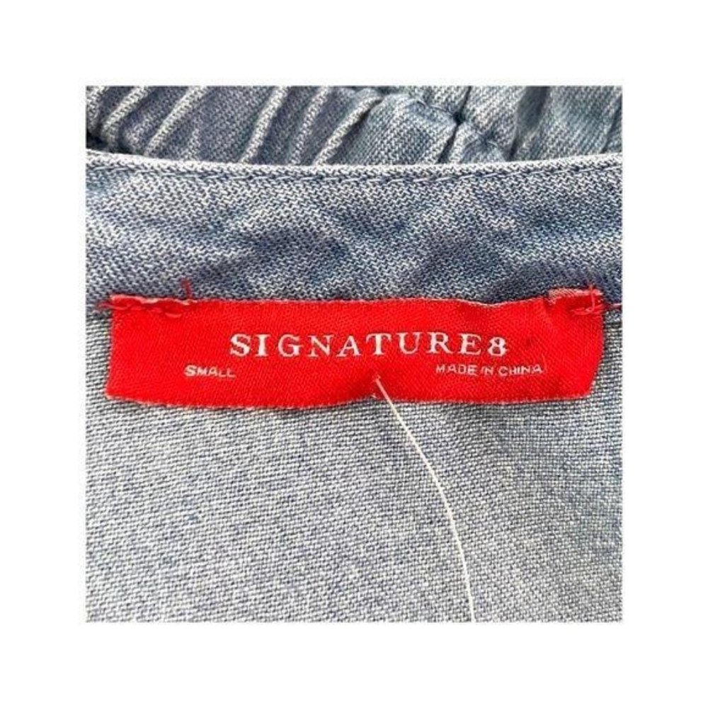 Signature8 Ruffle Collar Chambray Jumpsuit - Picture 11 of 12